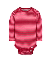Gerber Baby Girls Deer Long Sleeve Onesies Bodysuits, 6-Pack