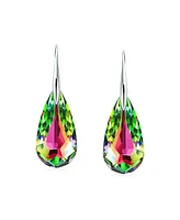 Bling Jewelry Rainbow Iridescent Color Changing Dangle Earrings Sterling Silver Fish Hook