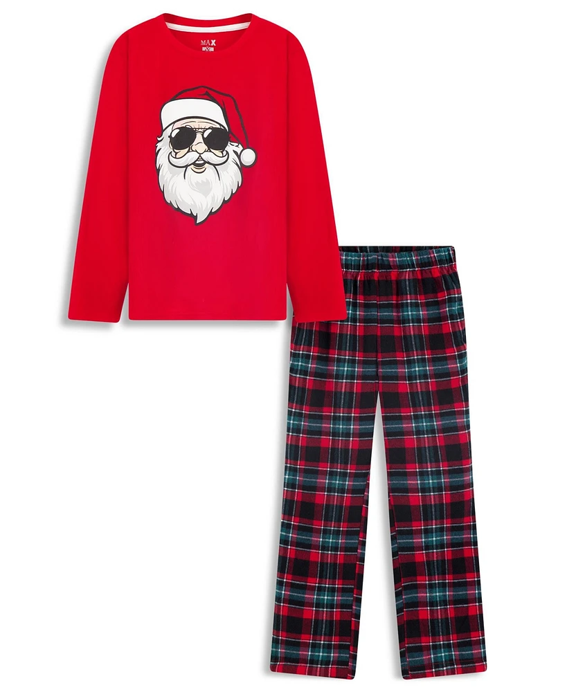 Max and Olivia Boys Holiday 2pc Pajama Pant Set