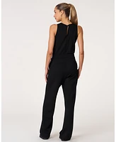 Rebody Active Women's That's a Wrap Wide Leg Scuba Jumpsuit