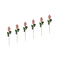 Slickblue 20” Rose Artificial Flowers - Set of 6 Faux Blooms for Classic Floral Decor