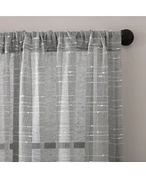 Clean Window Textured Slub Stripe Anti-Dust Curtain Panel, 52" x 95"