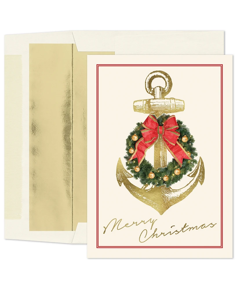 Masterpiece Studios Anchor With Wreath Holiday Boxed Cards