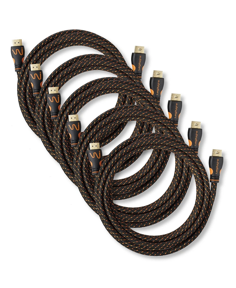 LegitWire 10 ft 4K High Speed Hdmi Cables, 10 Pack - 18Gbps Hdmi 2.0 (4K 60hz Hdr Uhd 4:4:4 Chroma) - Ethernet