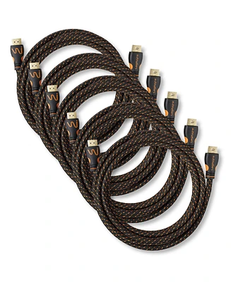 LegitWire 10 ft 4K High Speed Hdmi Cables, 5 Pack - 18Gbps Hdmi 2.0 (4K 60hz Hdr Uhd 4:4:4 Chroma) - Ethernet - Locking Head