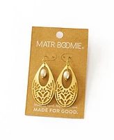 Matr Boomie Adhya Teardrop Cultured Pearl Earrings