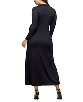 24seven Comfort Apparel Women's Comfortable Collared Wrap Maxi Dress