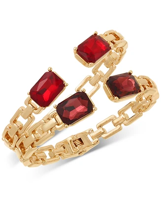 I.n.c. International Concepts Gold-Tone 2-Pc. Set Rectangular Stone Chain Link Cuff Bracelets, Created for Macy's