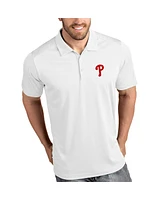 Men's Antigua White Philadelphia Phillies Tribute Polo