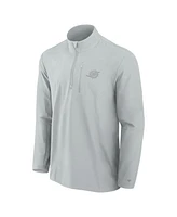 Fanatics Men's Gray Miami Dolphins Front Office Woven Quarter-Zip Jacket