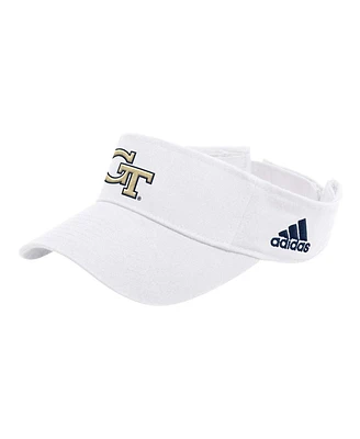 Adidas Men's White Georgia Tech Yellow Jackets Locker Room Team Adjustable Visor Hat