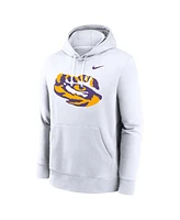 Nike Men's White Lsu Tigers Primetime Alternate Logo Club Fleece Pullover Hoodie