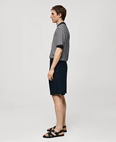 Mango Men's Linen Bermuda Shorts