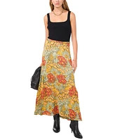 1.state Women's Floral Print Midi Skirt