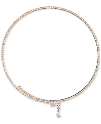 Emily in Paris Gold-plated Pave & Cubic Zirconia Crossover 16" Collar Necklace