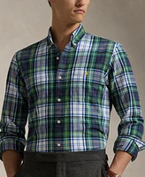 Polo Ralph Lauren Men's Classic-Fit Plaid Brushed Oxford Shirt