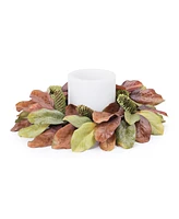 Slickblue Fall Magnolia Leaf Candle Ring 17"d