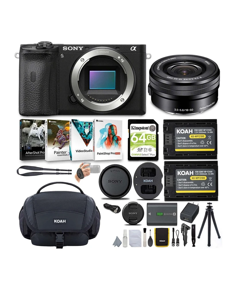 Sony Alpha a6600 Aps-c Mirrorless Ilc Bundle with 16-50mm Lens