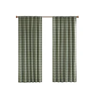 Anaheim Plaid Curtain 1 Panel for bedroom, Rob Pocket/Back Tab fit up to 1.25 inches rod Single Living Room, Width 50 length 95 inch