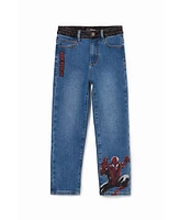 Desigual Boys Boys's Embroidered Spiderman jeans