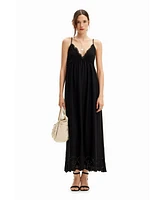 Desigual Women's Long lace dress