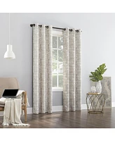 Sun Zero Parrish Distressed Grid Thermal Extreme 100% Blackout Grommet Curtain Panel, 40" x 84"
