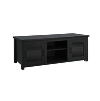 Merrick Lane Galena Traditional Full Glass Door 65" Tv Stand For Up To 80" Tvs