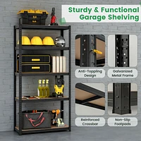 Costway 5 Tier Adjustable Garage Shelving Unit with 2000 lbs Max Load for Warehouse