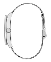 Guess Men's Analog Silver Tone Mesh Watch, 44mm