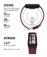 iTouch Active 4 Unisex Burgundy Silicone Strap Smartwatch Fitness Tracker 42.7mm