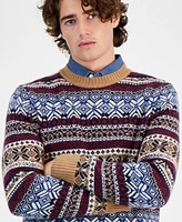 Tommy Hilfiger Men's Fair Isle Wool-Blend Sweater