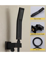 Boyel Living 1-Spray Patterns with 2.5 Gpm 12 in. Ceiling Mount Dual Shower Heads with Pressure Balance Valve
