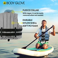 Body Glove Angler Fishing Vest, Lightweight Nylon Life Jacket with 5 Pockets