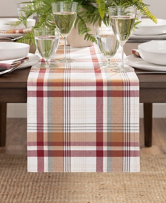 Elrene Seneca Plaid Harvest Cotton Table Runner, 13'' x 90''