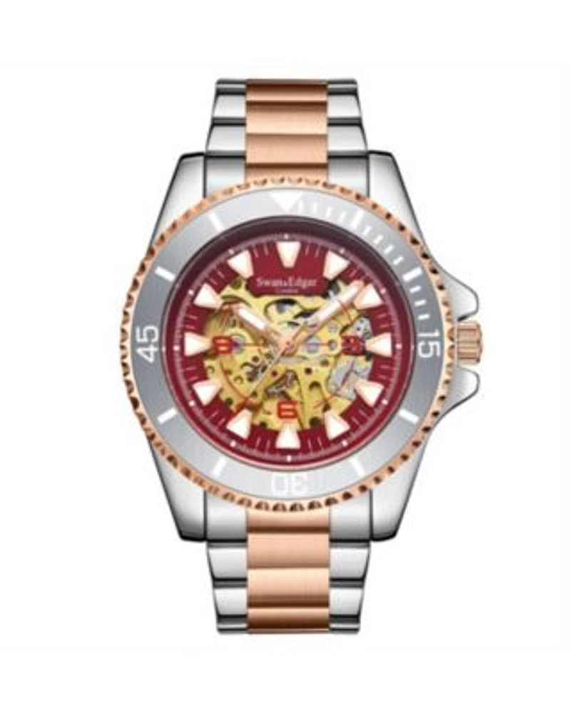 Swan Edgar Se1462 Swan Edgar Contemporary Skeleton Automatic Two Tone Cherry