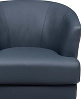 Abbyson Living 31" Top Grain Leather Swivel Chair