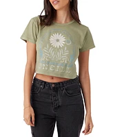 O'Neill Juniors' Moonlit Daisy Cropped Graphic Cotton Top