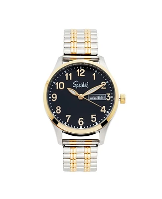 Speidel Ladies Essential Metal Watch With Twist-o-Flex Watchband Gold Black