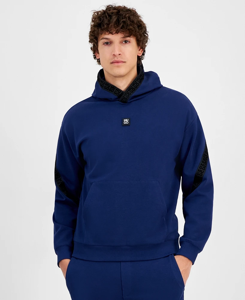 Hugo by Boss Men's Dagarito Relaxed-Fit Logo-Taped Hoodie