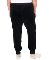 Vince Camuto Plus Velour Drawstring-Waist Jogger Pants, Created for Macy's