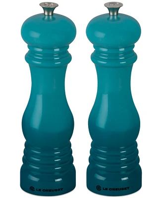 Le Creuset 8" Salt and Pepper Mill Set, Flame