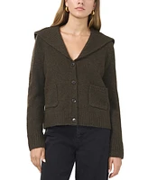 1.state Women's V-Neck Collared Cardigan