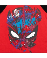 Marvel Toddler Boys Spider-Man Spider-Gwen Miles Morales 3 Pack T-Shirts to - Red/gray/off