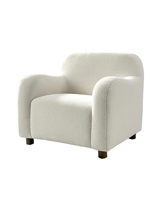 Creamy Wayne Boucle Upholstered Armchair