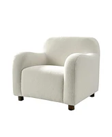 Creamy Wayne Boucle Upholstered Armchair