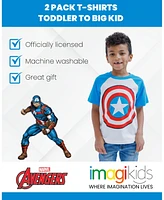 Marvel Boys Avengers Spider-Man 2 Pack T-Shirts to (2T