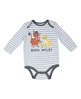 Winnie the Pooh Baby Boys Disney Lion King Mickey Mouse Minnie 3 Pack Bodysuits Newborn to