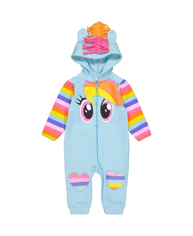 My Little Pony Baby Girls Rainbow Dash Zip Up Coverall Newborn to