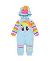 My Little Pony Baby Girls Rainbow Dash Zip Up Coverall Newborn to