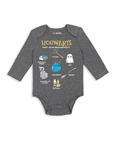 Harry Potter Baby Boys Hogwarts [SizeRangeDescription1] 5 Pack Long Sleeve Bodysuits [SizeDescription1]